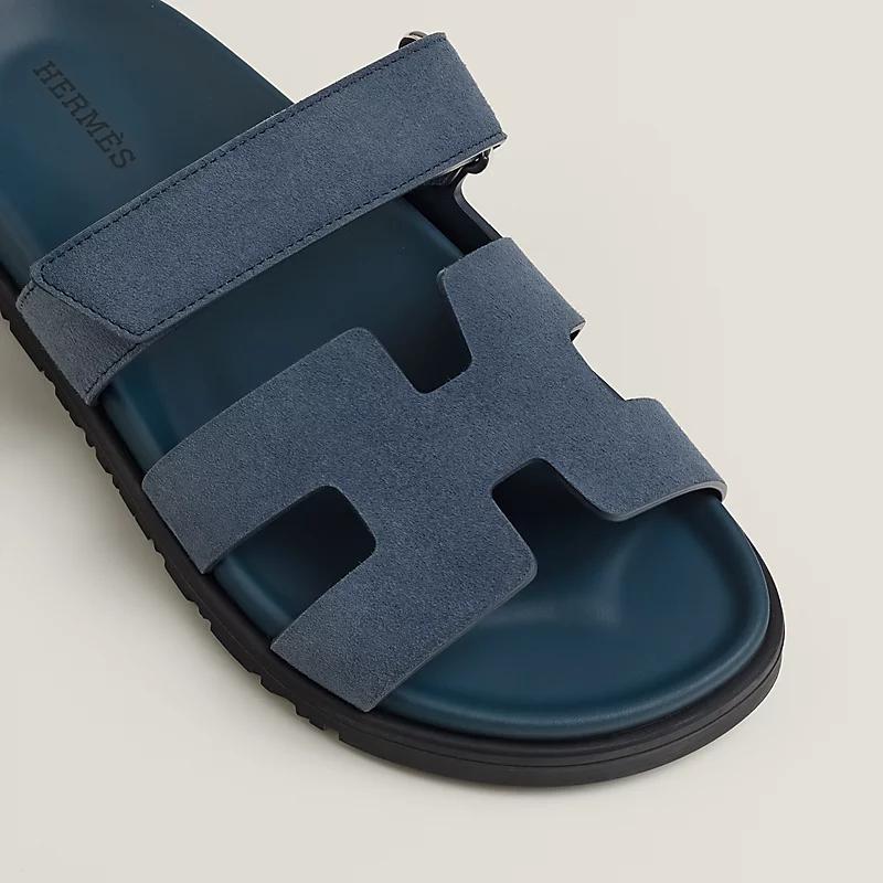 Dép Hermes Chypre Sandal Nữ Xanh Navy